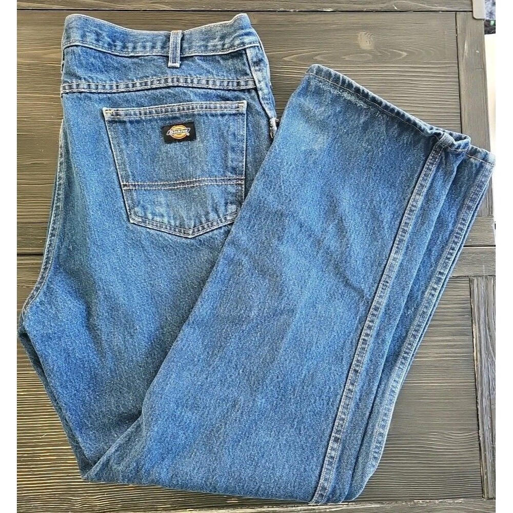 Dickies Men's Work Jeans 5-Pocket, Regular Fit, Straight Leg, Size 38x32